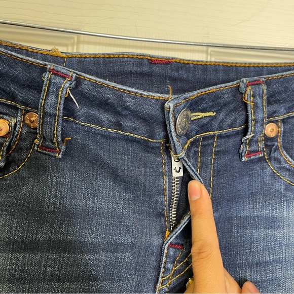 True Religion Women’s Super Skinny Big T Flap Jean Sz 28 - Picture 3 of 8